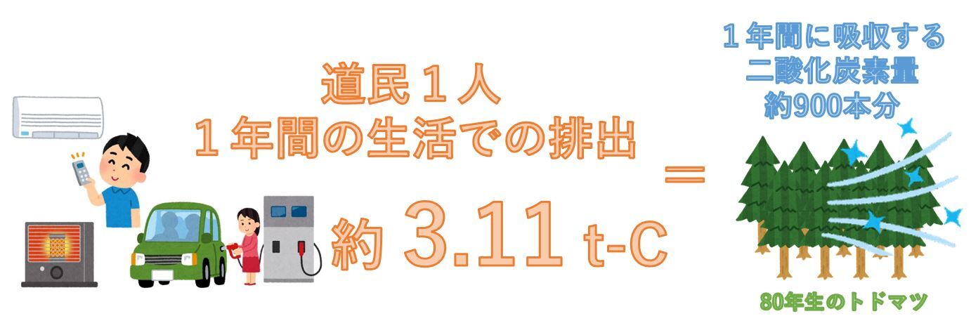 道民1人の1年間の生活